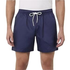 Sports Illustrated Men's Navy Athletic Workout Shorts Drawstring Waist Pockets L